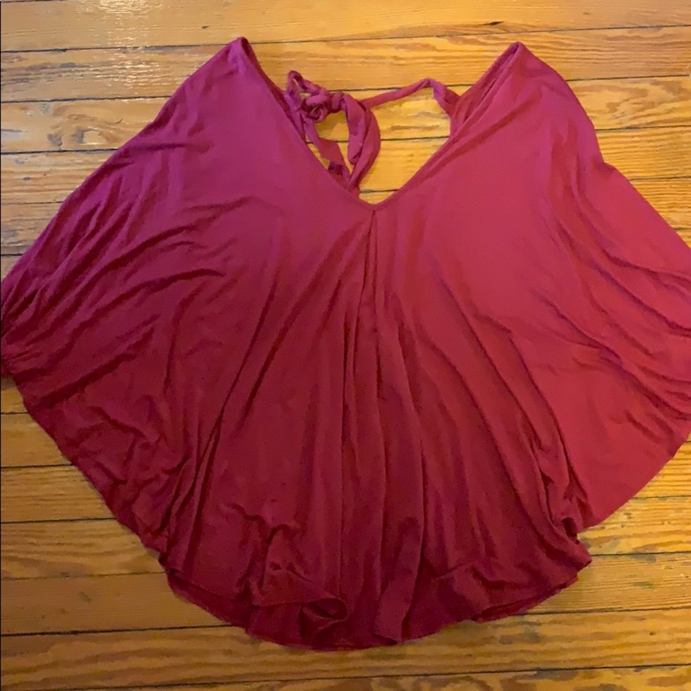 Scoop neck flowy blouse
